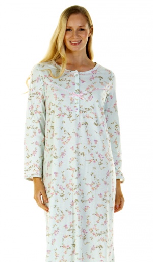 Sue Marks Floral Flower Spray Long Nightdress Suzanne Charles